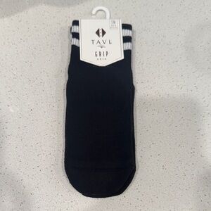Tavi Aria Black Grip Socks NWT